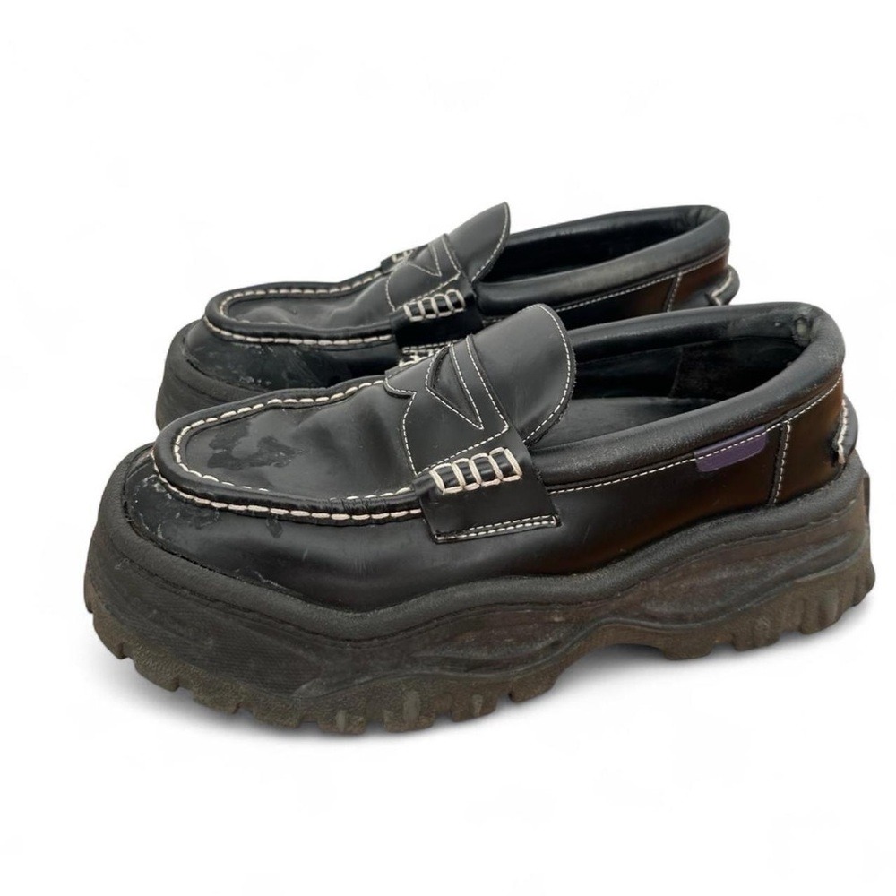 Eytys Black Leather Chunky Loafers